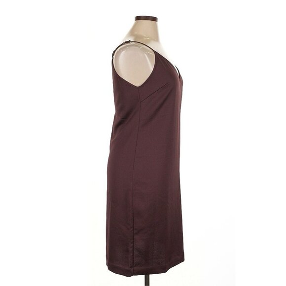 Equipment Femme Burgundy V Neck Lina Slip Dress Sz XL Flowy Avante Garde - Picture 3 of 6